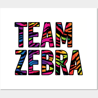 Team Zebra Rainbow Throwback Posters and Art